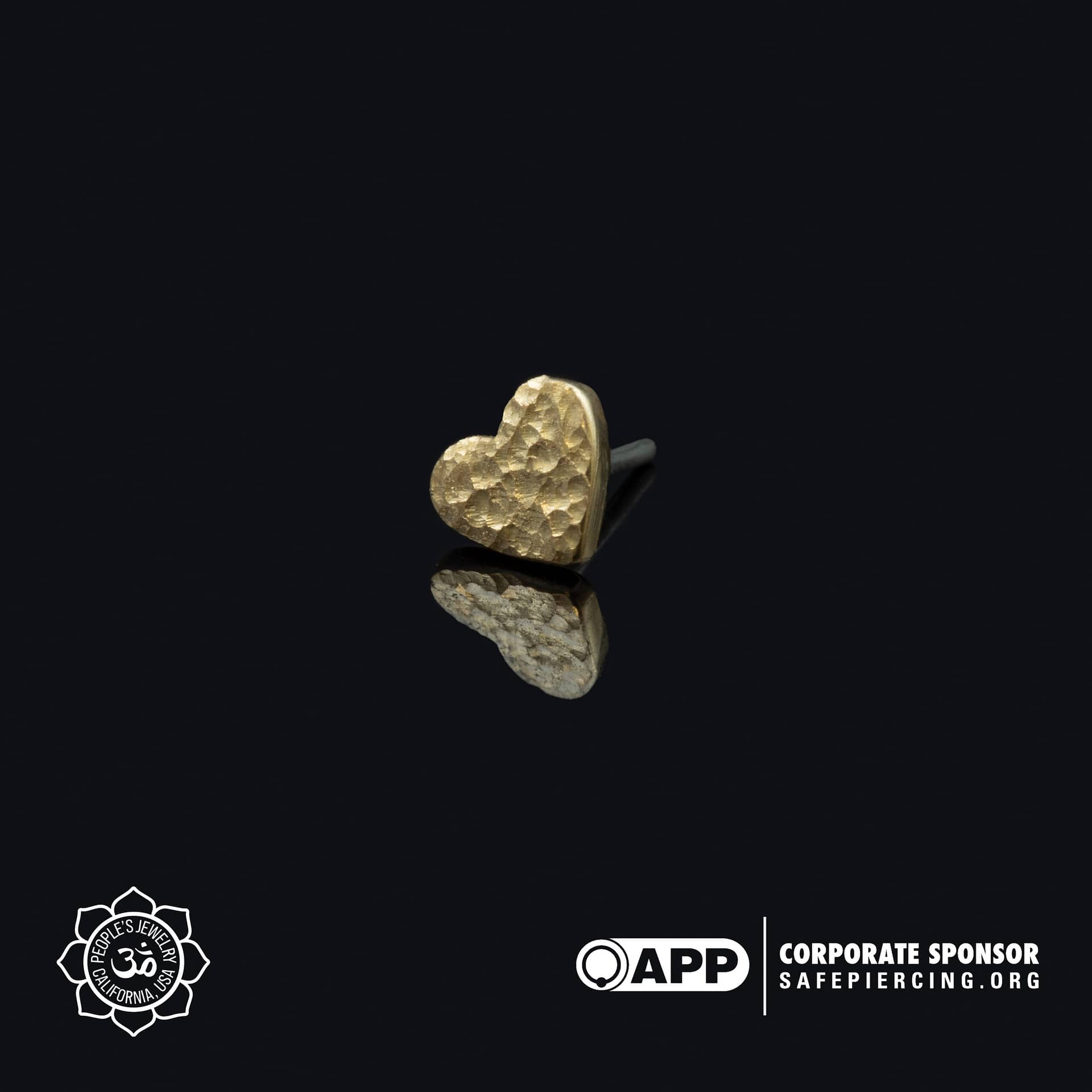 14k Gold Heart Ends by Peoples Jewelry - Laughing Buddha Studios SoCal