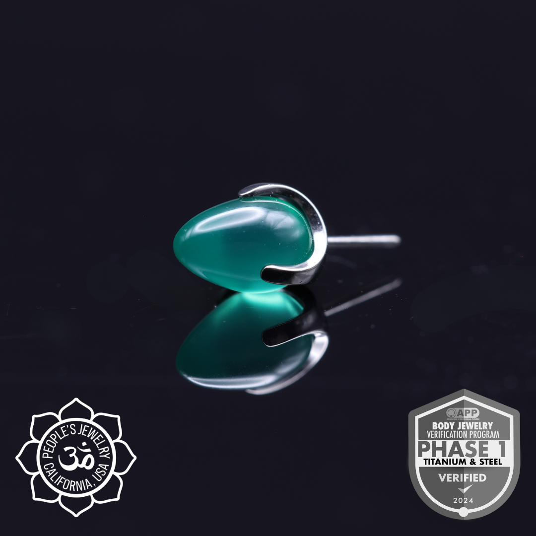 Claw-Set Natural Stone 4mm Bullets by Peoples Jewelry