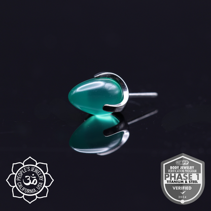 Claw-Set Natural Stone 4mm Bullets by Peoples Jewelry