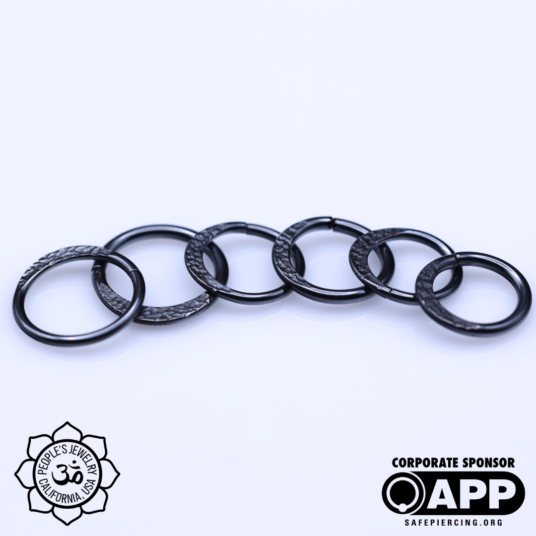 Peoples Jewelry Flattened Niobium Seam Rings - Laughing Buddha Studios SoCal