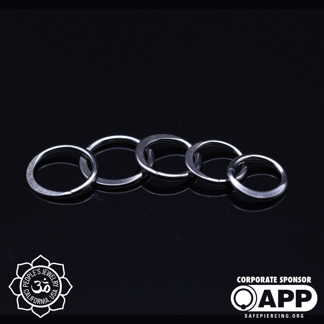 Peoples Jewelry Flattened Niobium Seam Rings