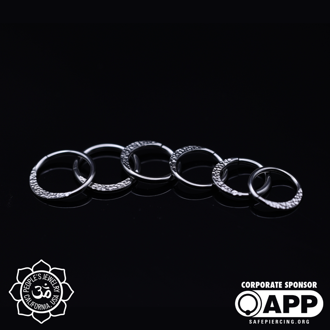 Peoples Jewelry Flattened Niobium Seam Rings