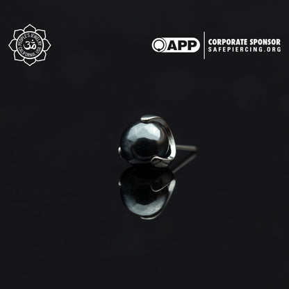 Threaded Claw-Set Natural Stone Balls by Peoples Jewelry