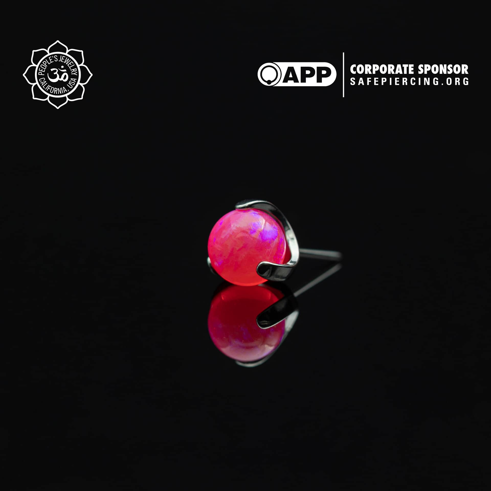 Threadless Claw-Set Opal Balls by Peoples Jewelry