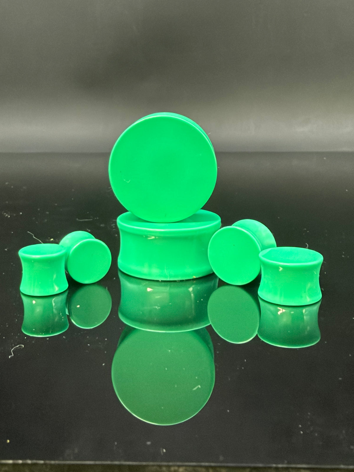 Double Flare Mint Green Acrylic Plugs