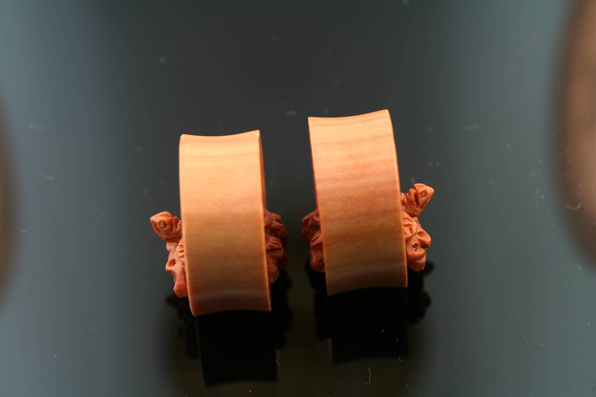 Sawo Wood Turtle Plugs/Eyelets - Laughing Buddha Studios SoCal