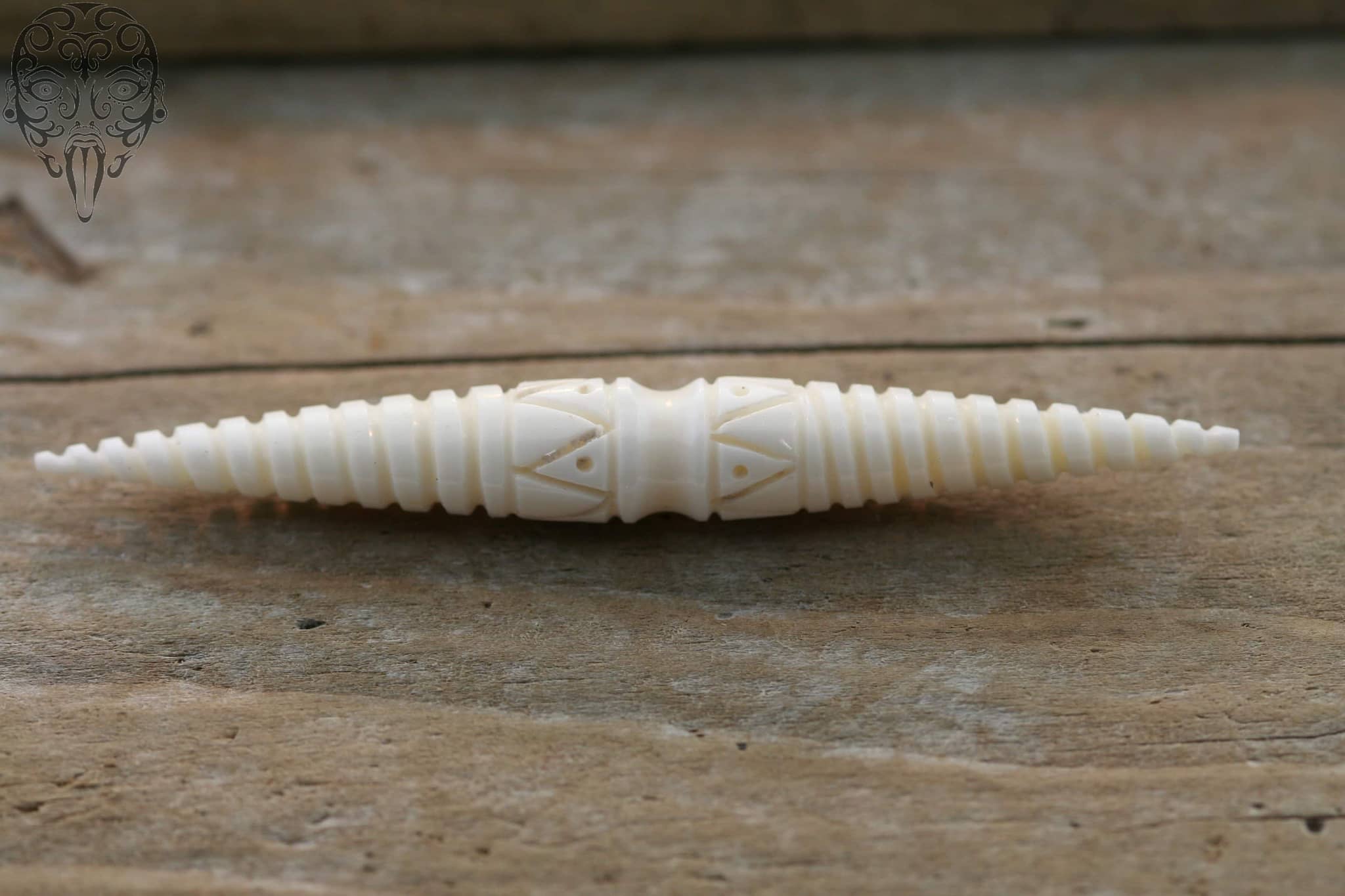 Carved Triangle Bone Spike by Peoples Jewelry
