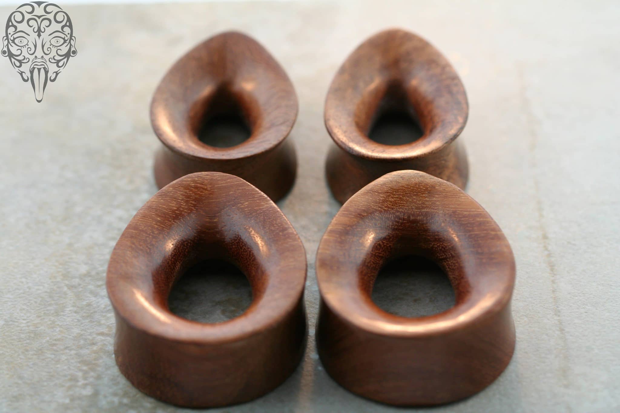 Burl Wood Teardrop Eyelets by Diablo Organics - Laughing Buddha Studios SoCal