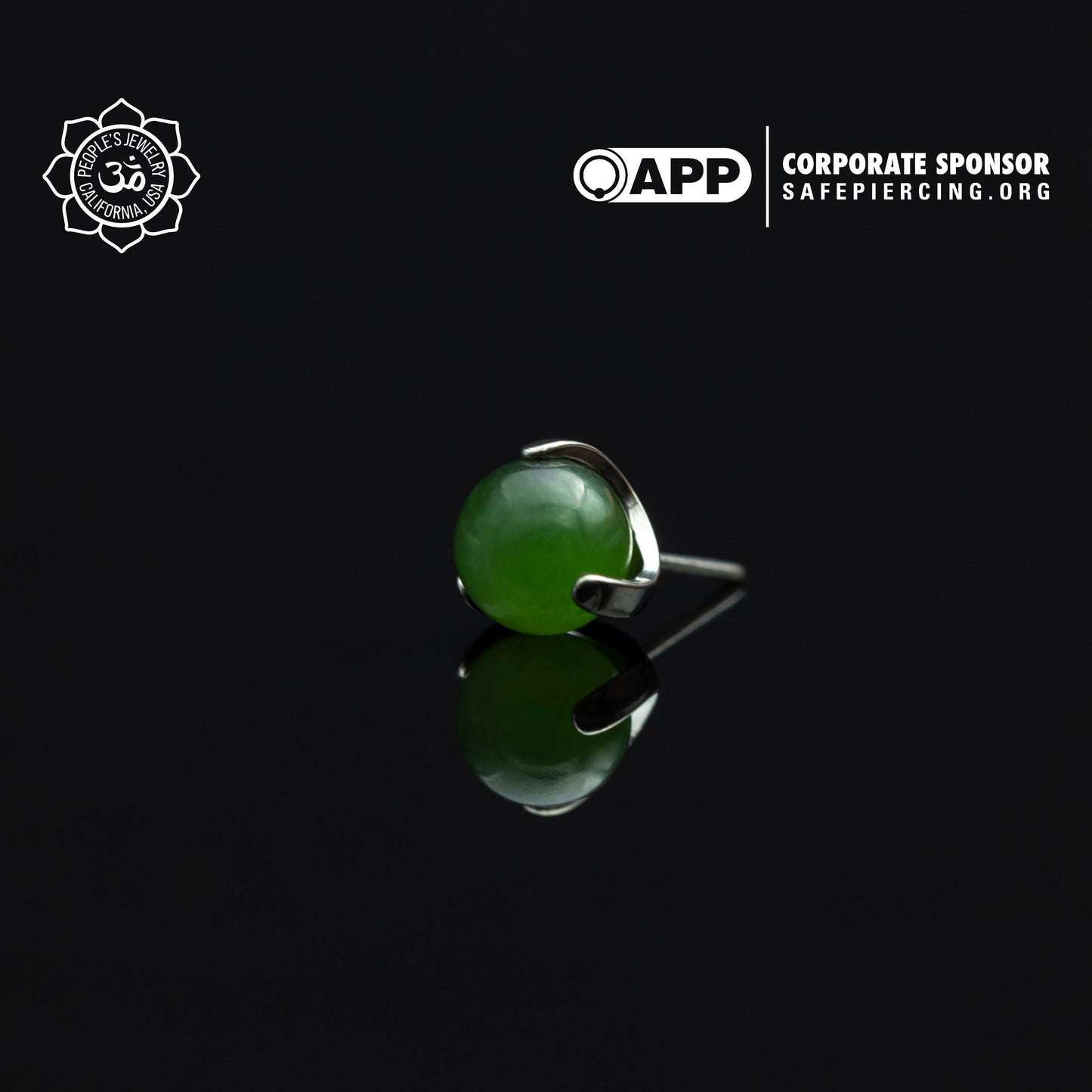 Threaded Claw-Set Natural Stone Balls by Peoples Jewelry