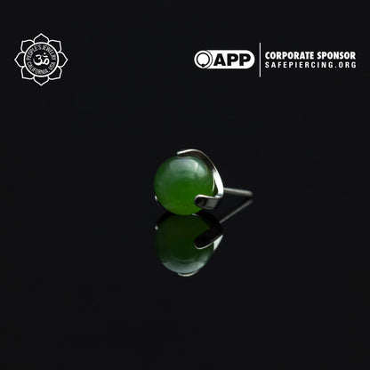 Threaded Claw-Set Natural Stone Balls by Peoples Jewelry