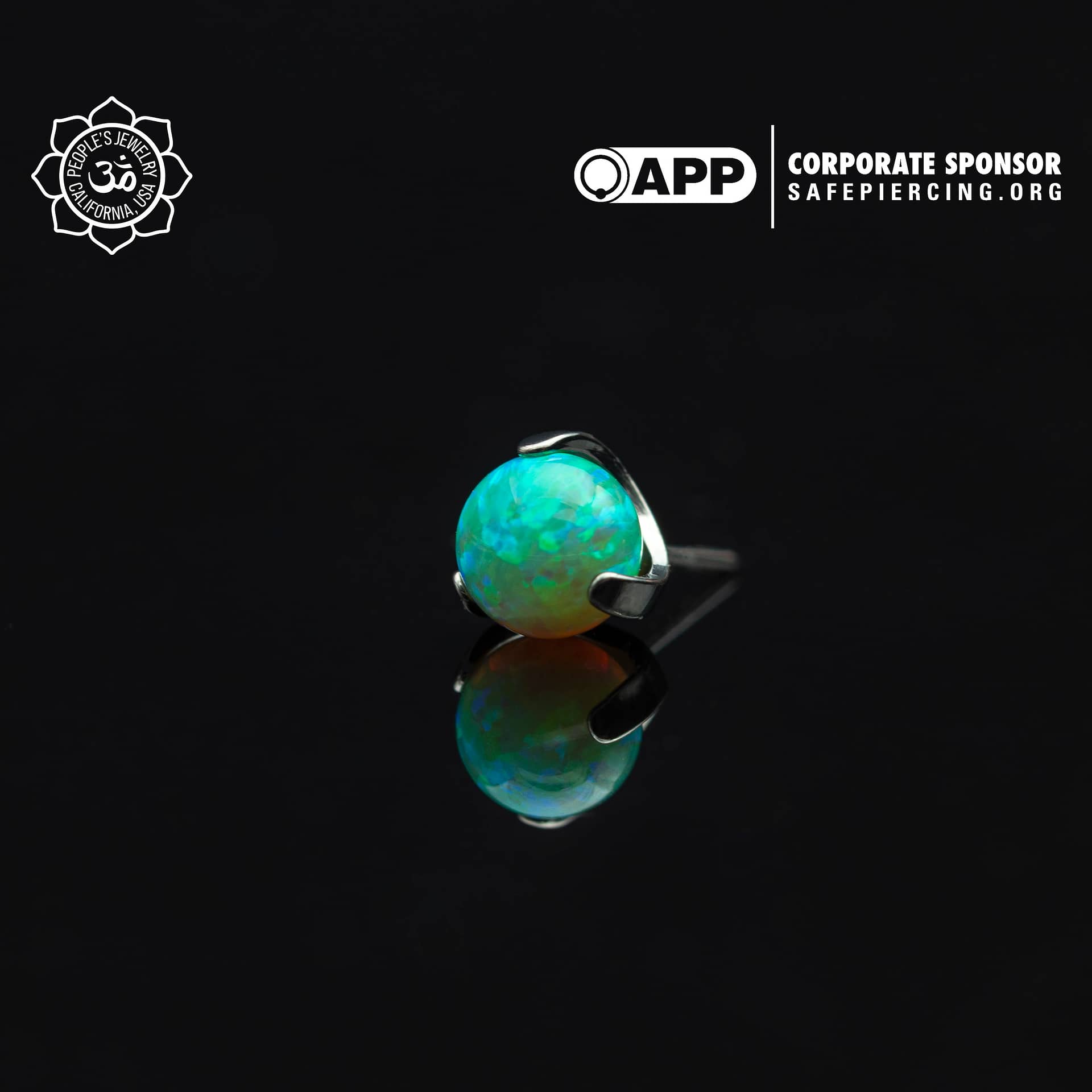 Threaded Claw-Set Opal Balls by Peoples Jewelry - Laughing Buddha Studios SoCal