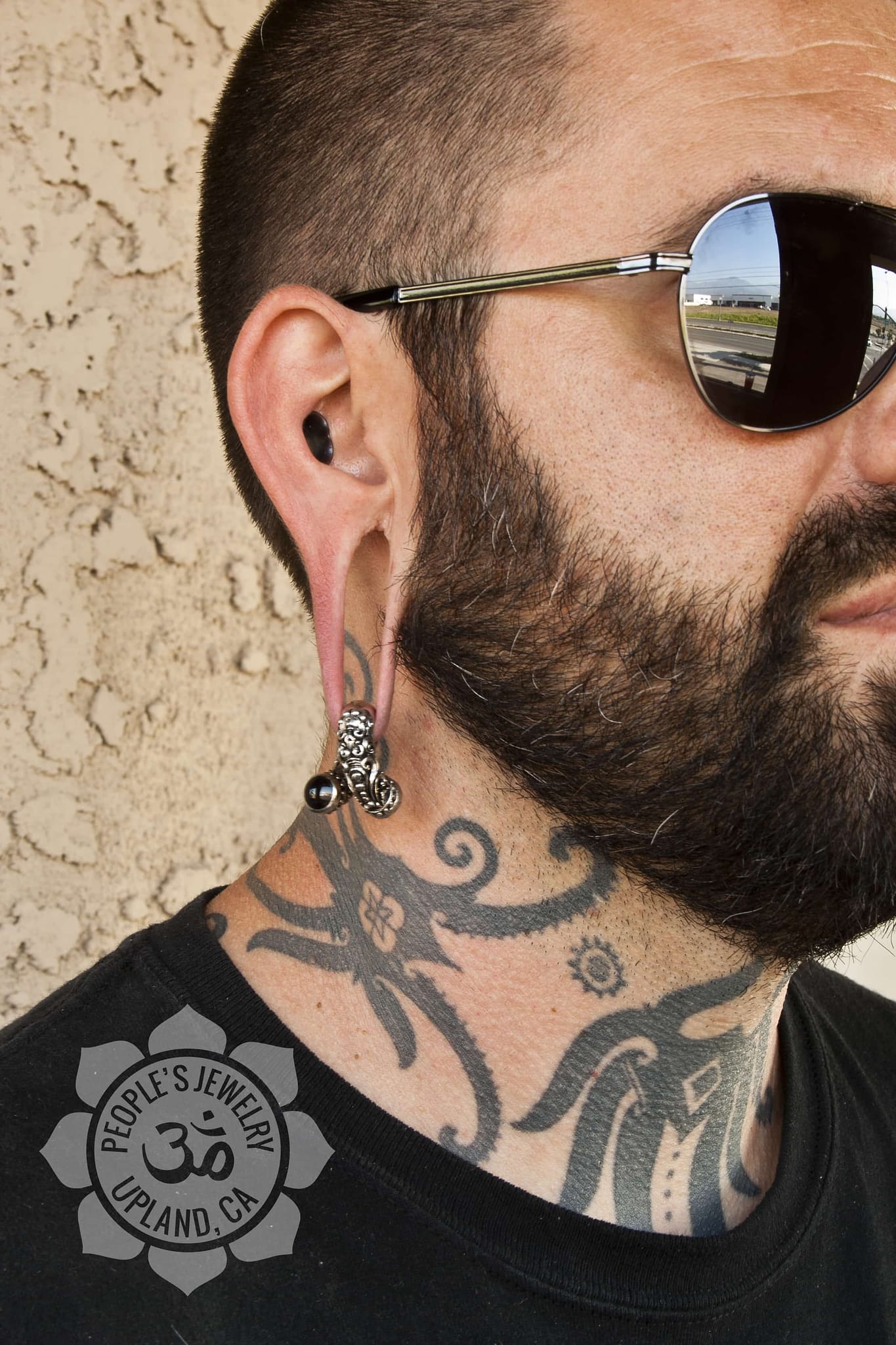 Intricate Brass Coils with Onyx by People's Jewelry - Laughing Buddha Studios SoCal