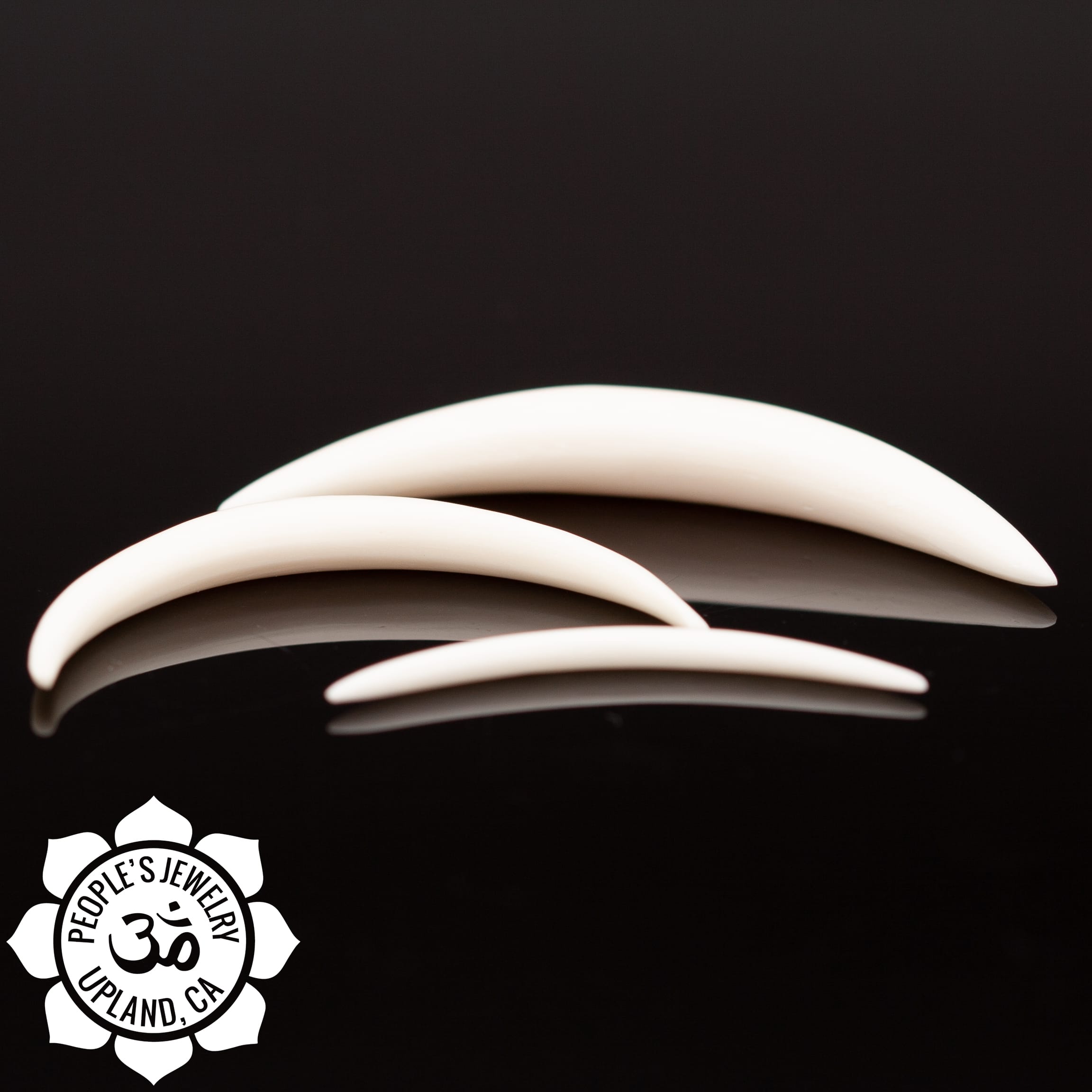 Buffalo Bone Curved Tusks by Peoples Jewelry