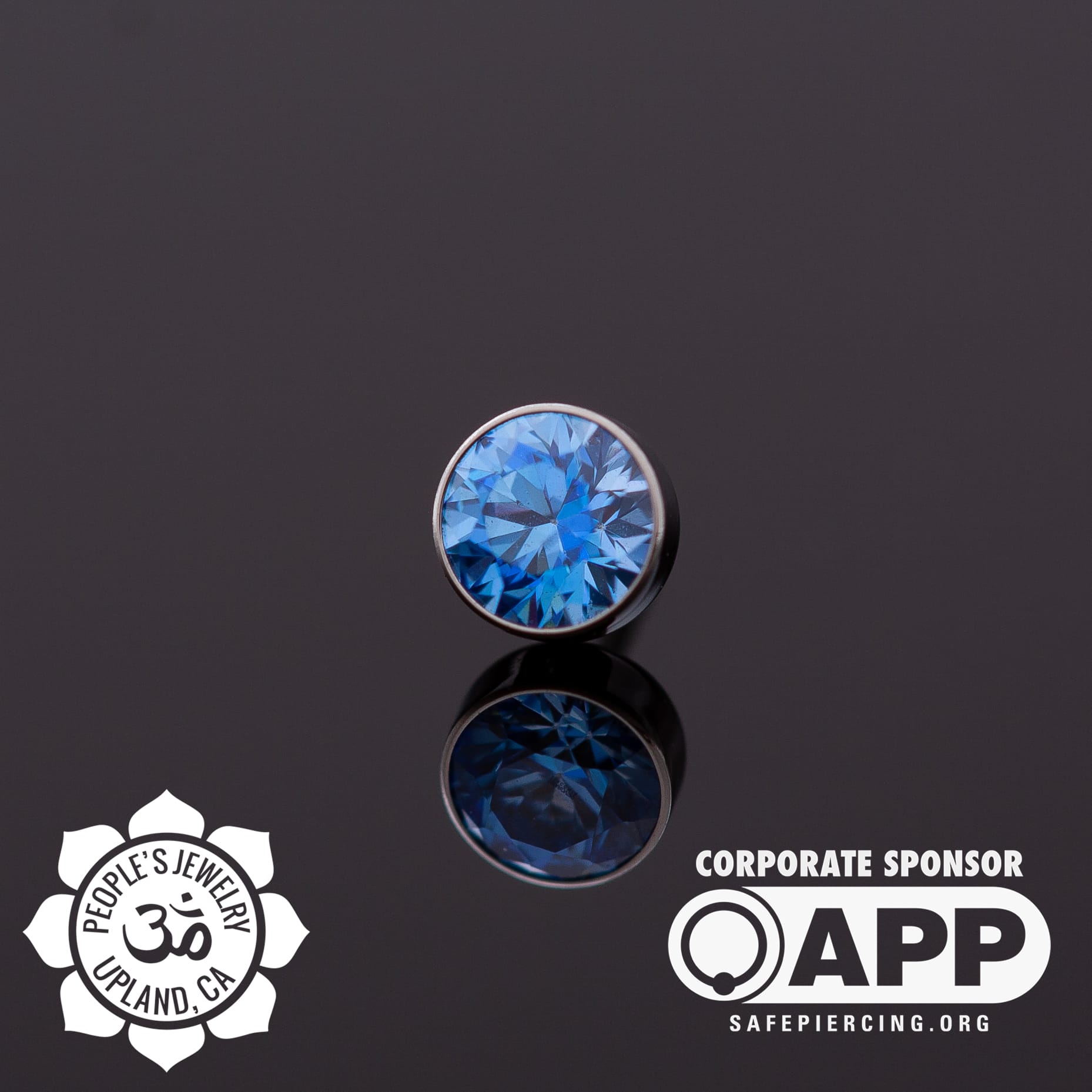 Threaded Titanium Bezel-Set Gems by Peoples Jewelry - Laughing Buddha Studios SoCal