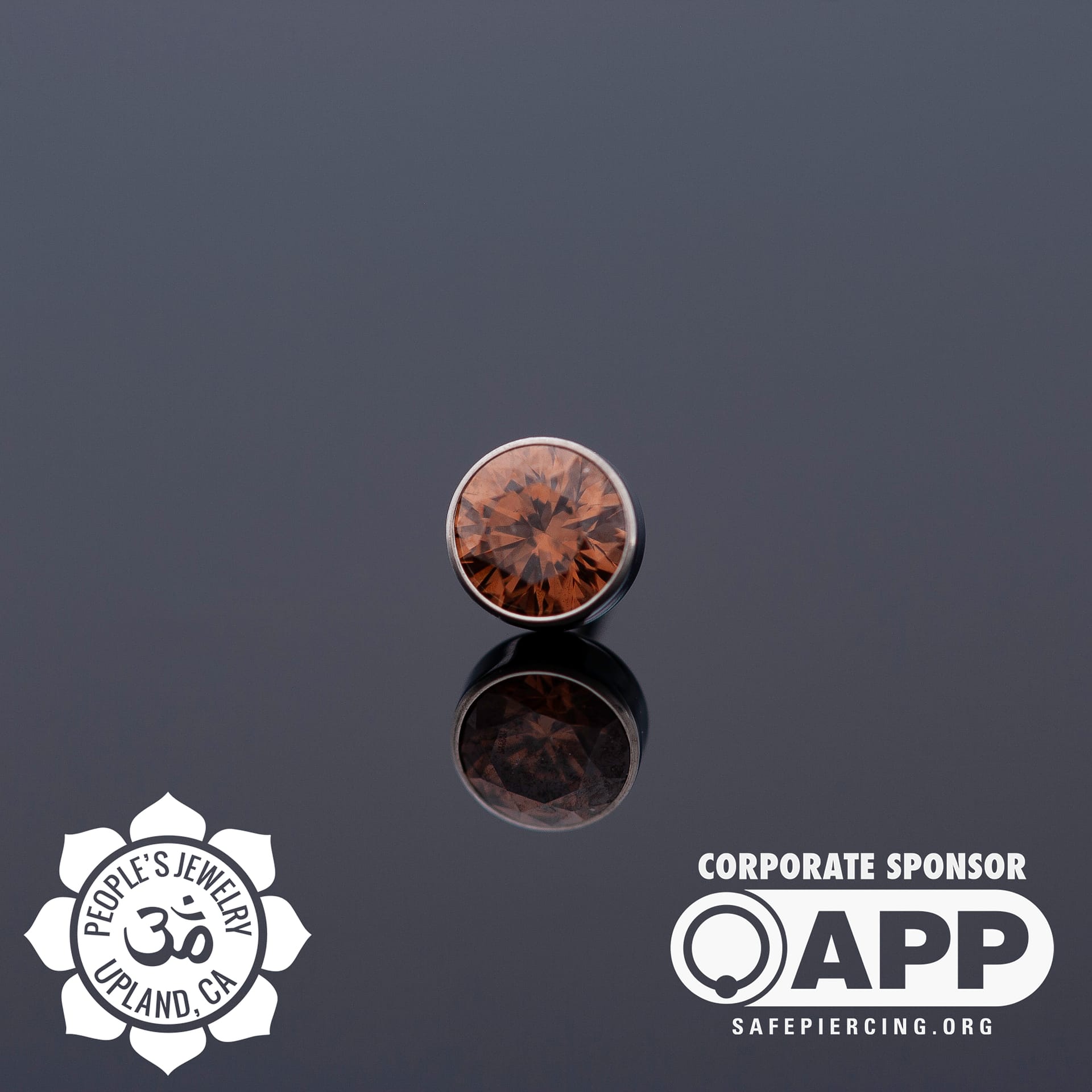 Threaded Titanium Bezel-Set Gems by Peoples Jewelry - Laughing Buddha Studios SoCal