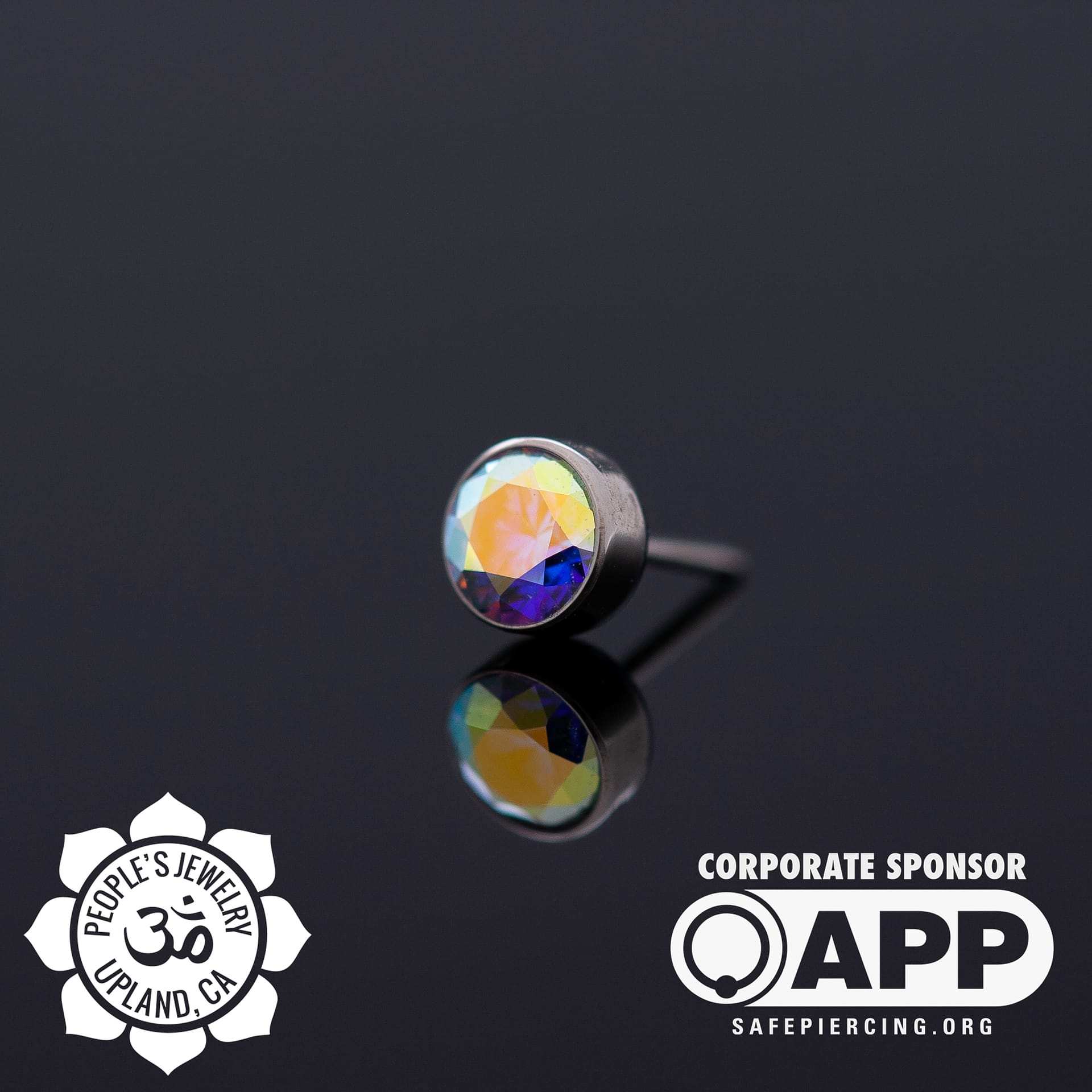 Threaded Titanium Bezel-Set Gems by Peoples Jewelry - Laughing Buddha Studios SoCal