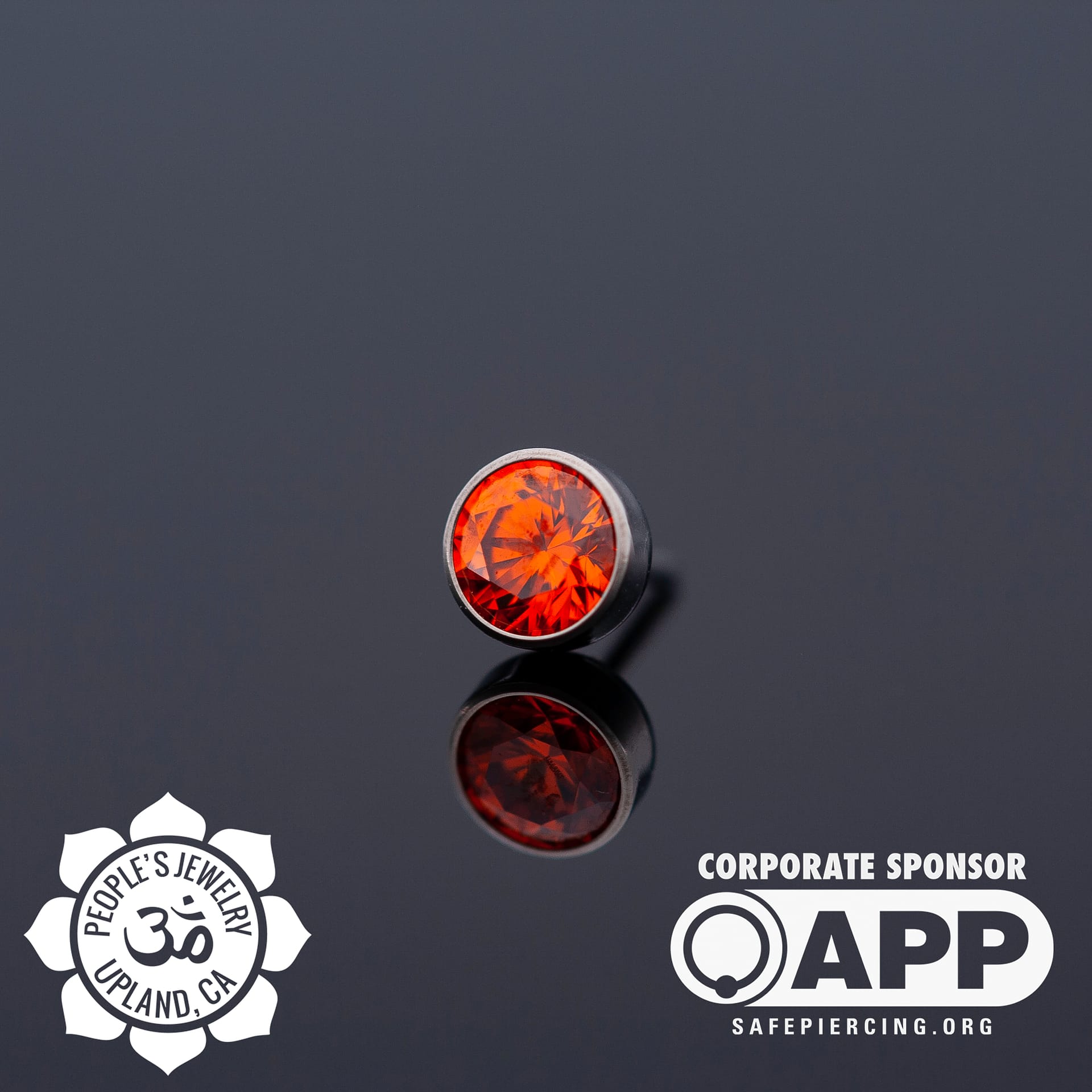Threaded Titanium Bezel-Set Gems by Peoples Jewelry - Laughing Buddha Studios SoCal