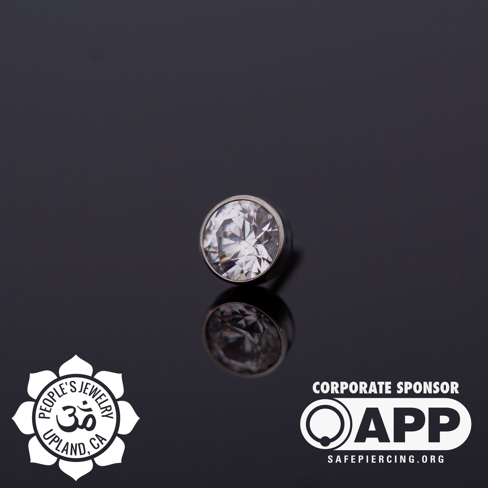 Threaded Titanium Bezel-Set Gems by Peoples Jewelry - Laughing Buddha Studios SoCal