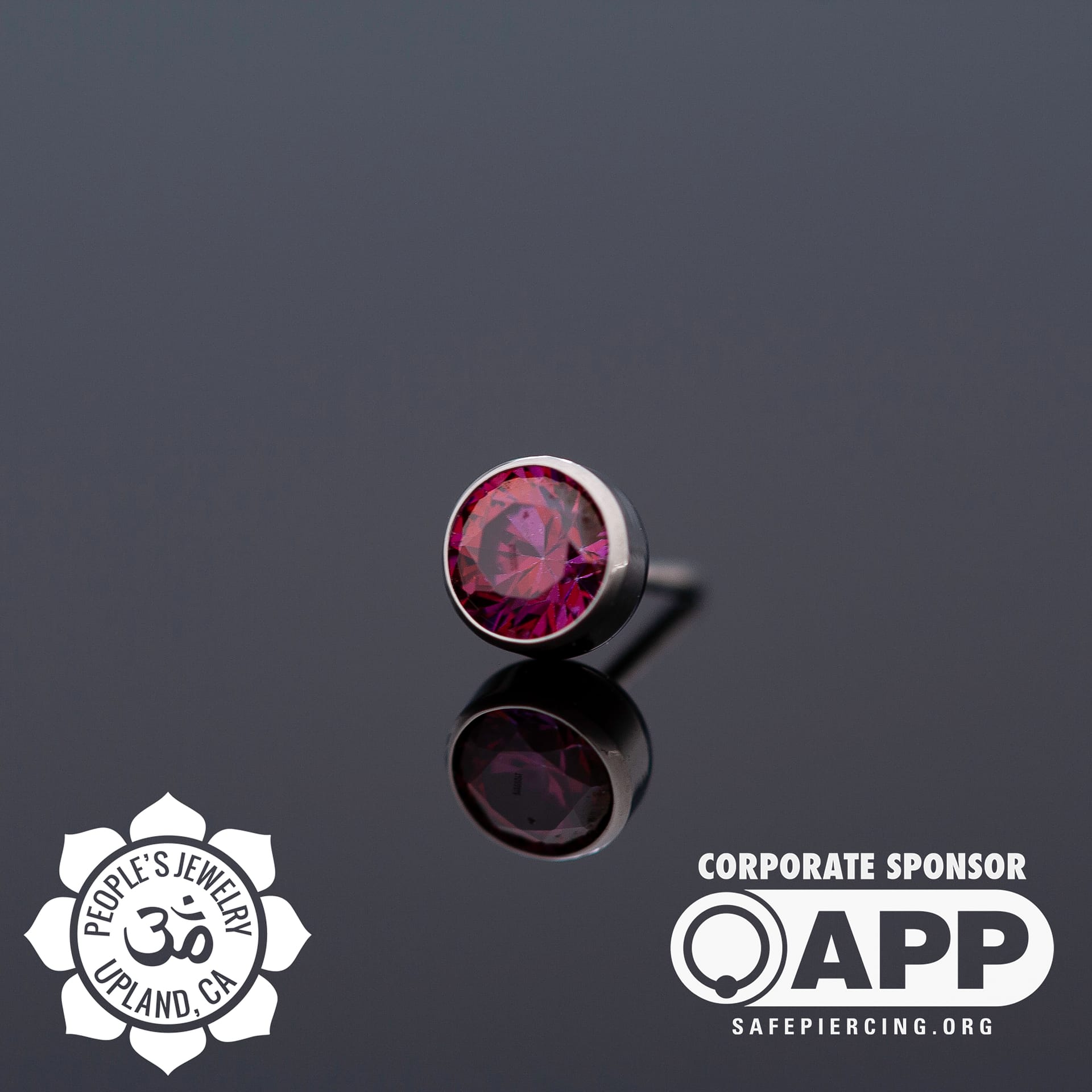 Threaded Titanium Bezel-Set Gems by Peoples Jewelry - Laughing Buddha Studios SoCal