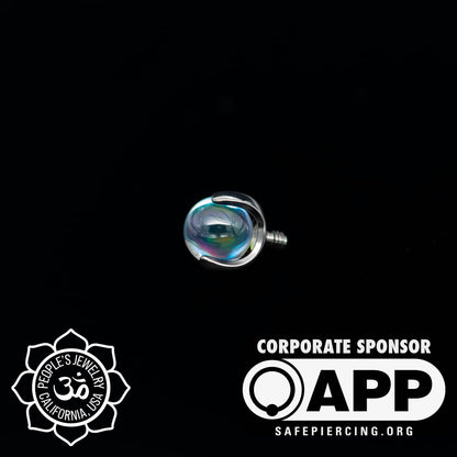 Threaded Claw-Set Natural Stone Balls by Peoples Jewelry