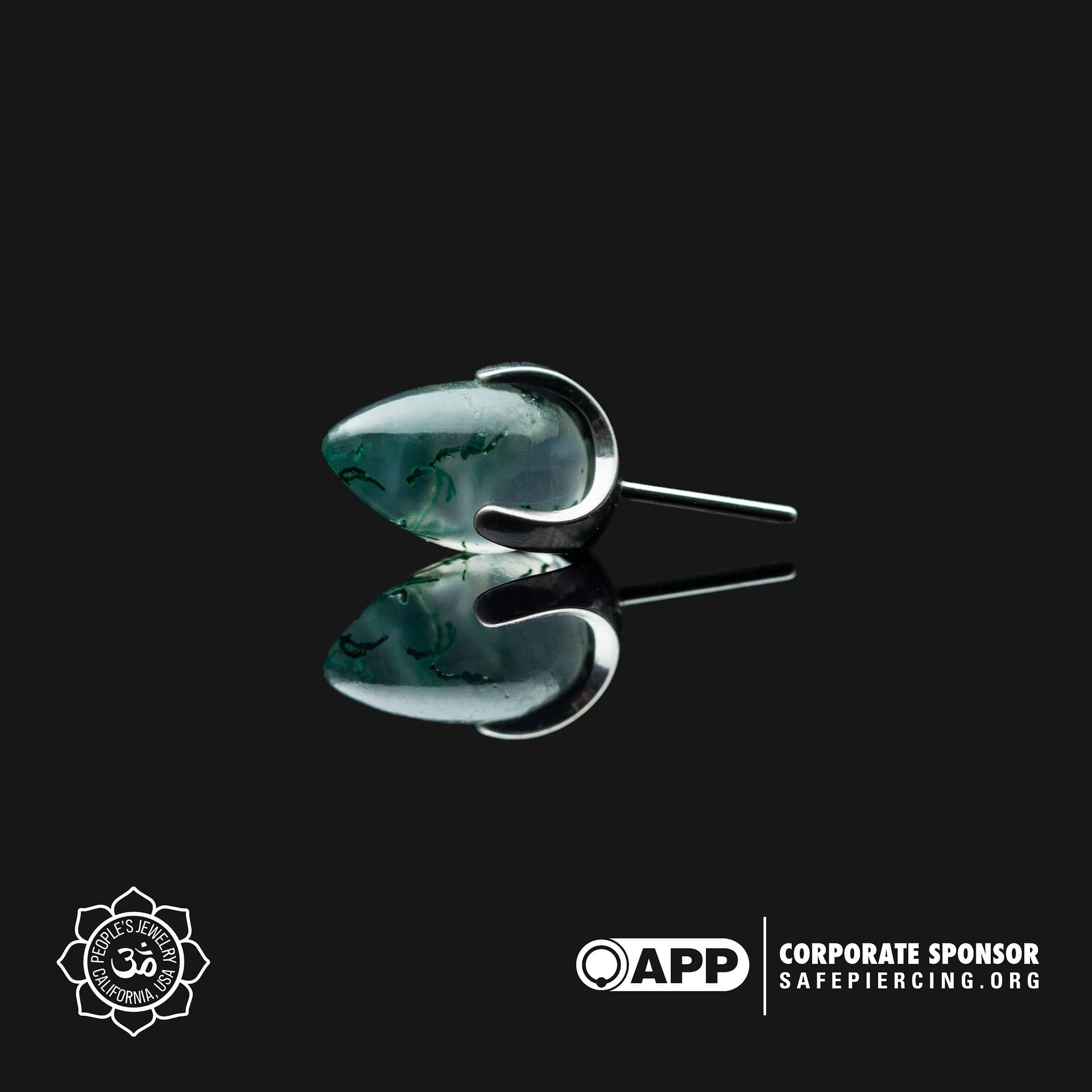 Claw-Set Natural Stone 4mm Bullets by Peoples Jewelry