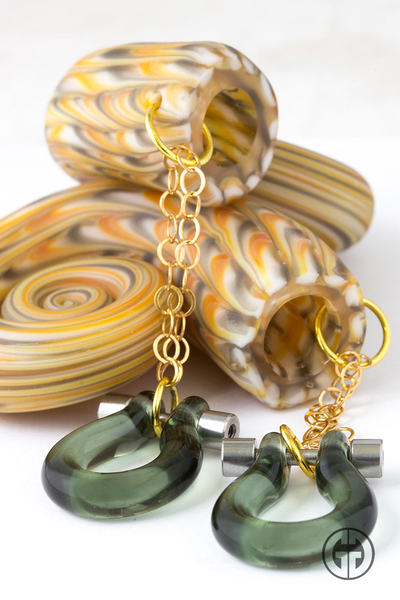Gorilla Glass Venus Nautilus Weights - 6g (4mm) - Laughing Buddha Studios SoCal