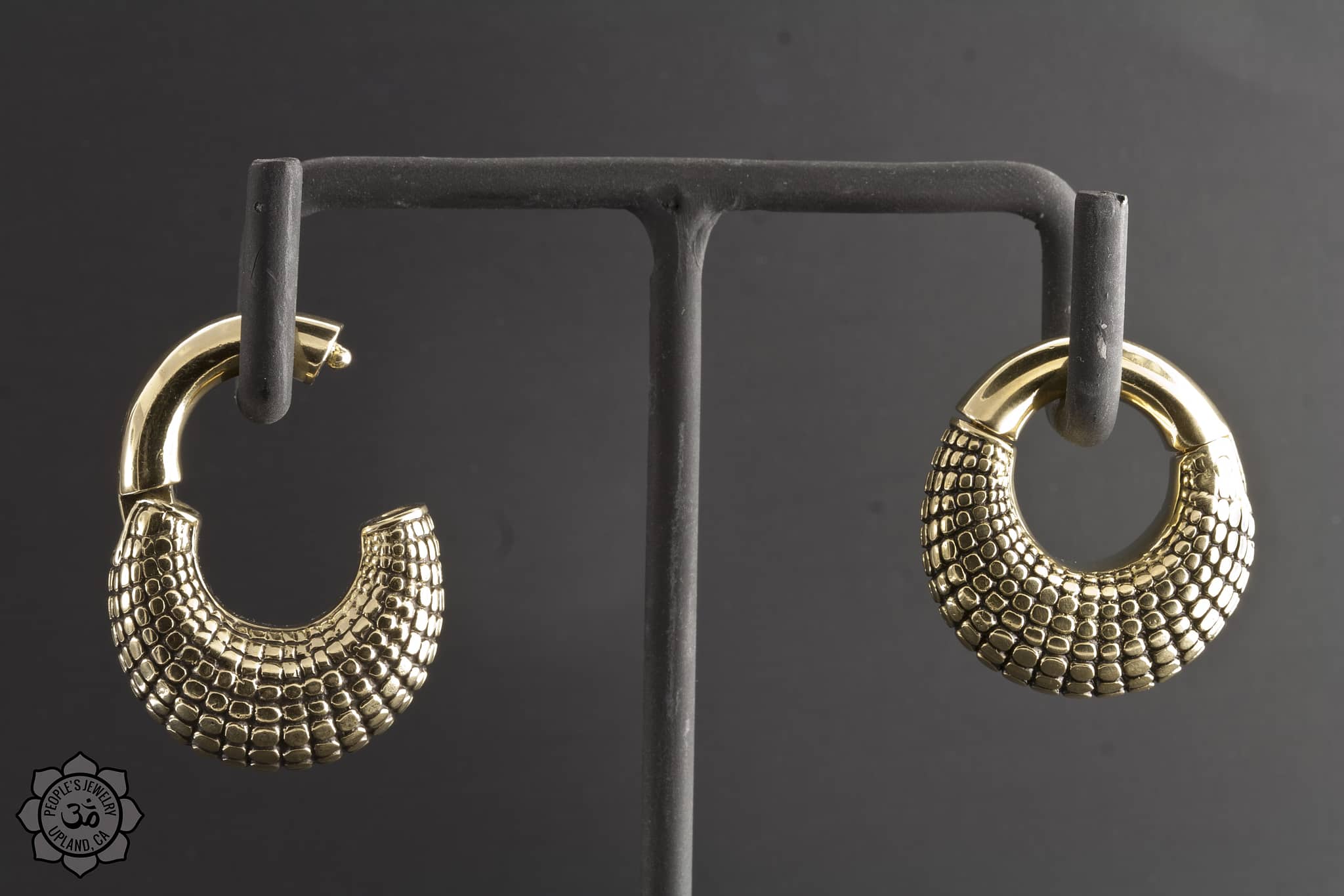 Brass Armadillo Circle Clickers by Peoples Jewelry - Laughing Buddha Studios SoCal