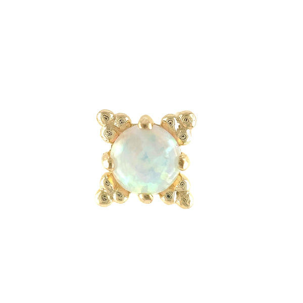 Threadless Gold Zia End by Anatometal