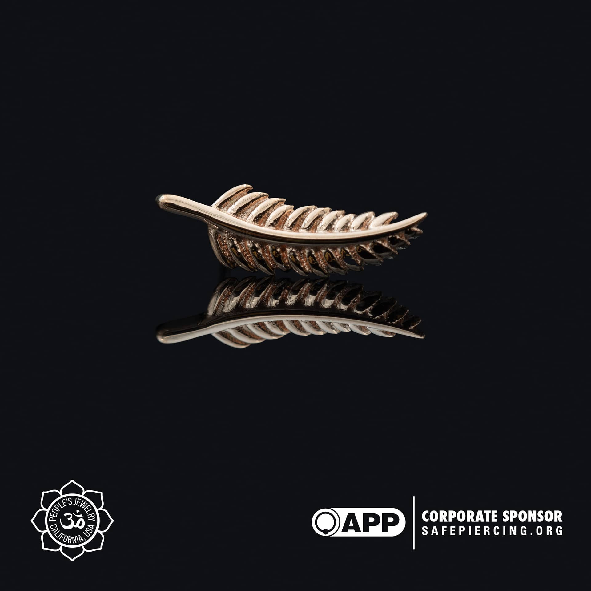 14k Gold Feather End by Peoples Jewelry