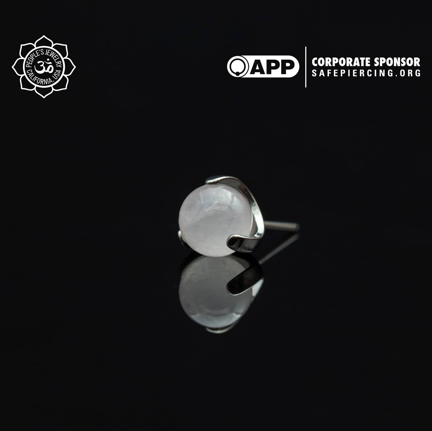 Threaded Claw-Set Natural Stone Balls by Peoples Jewelry