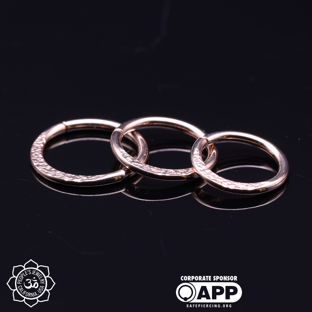 14k Gold Flattened Rings - People's Jewelry