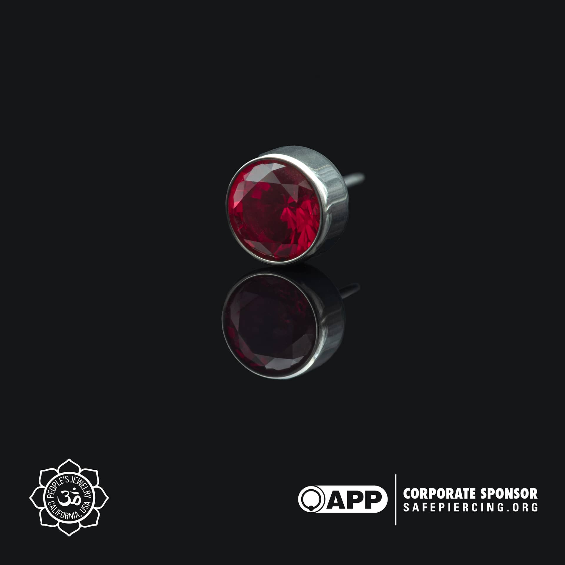 Threaded Titanium Bezel-Set Gems by Peoples Jewelry - Laughing Buddha Studios SoCal