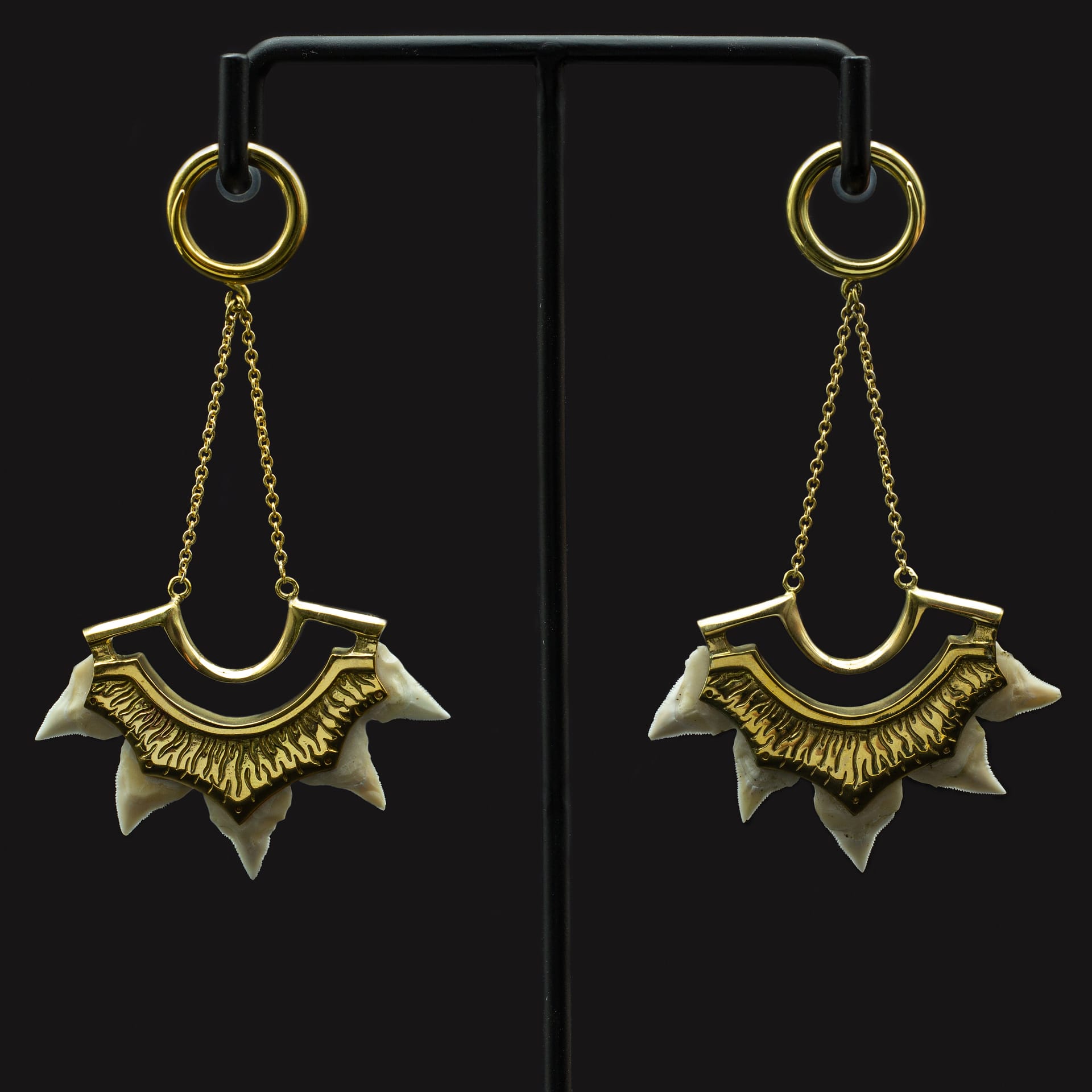 Brass Shark Teeth Fans – Laughing Buddha Studios SoCal