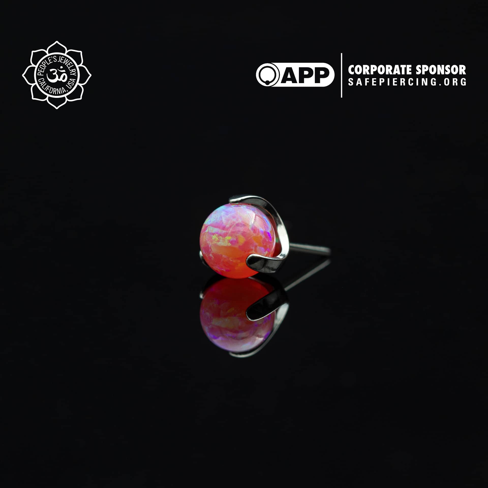 Threadless Claw-Set Opal Balls by Peoples Jewelry