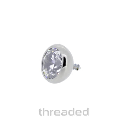 Threaded Titanium Low Profile Faceted Gem Ball by Industrial Strength
