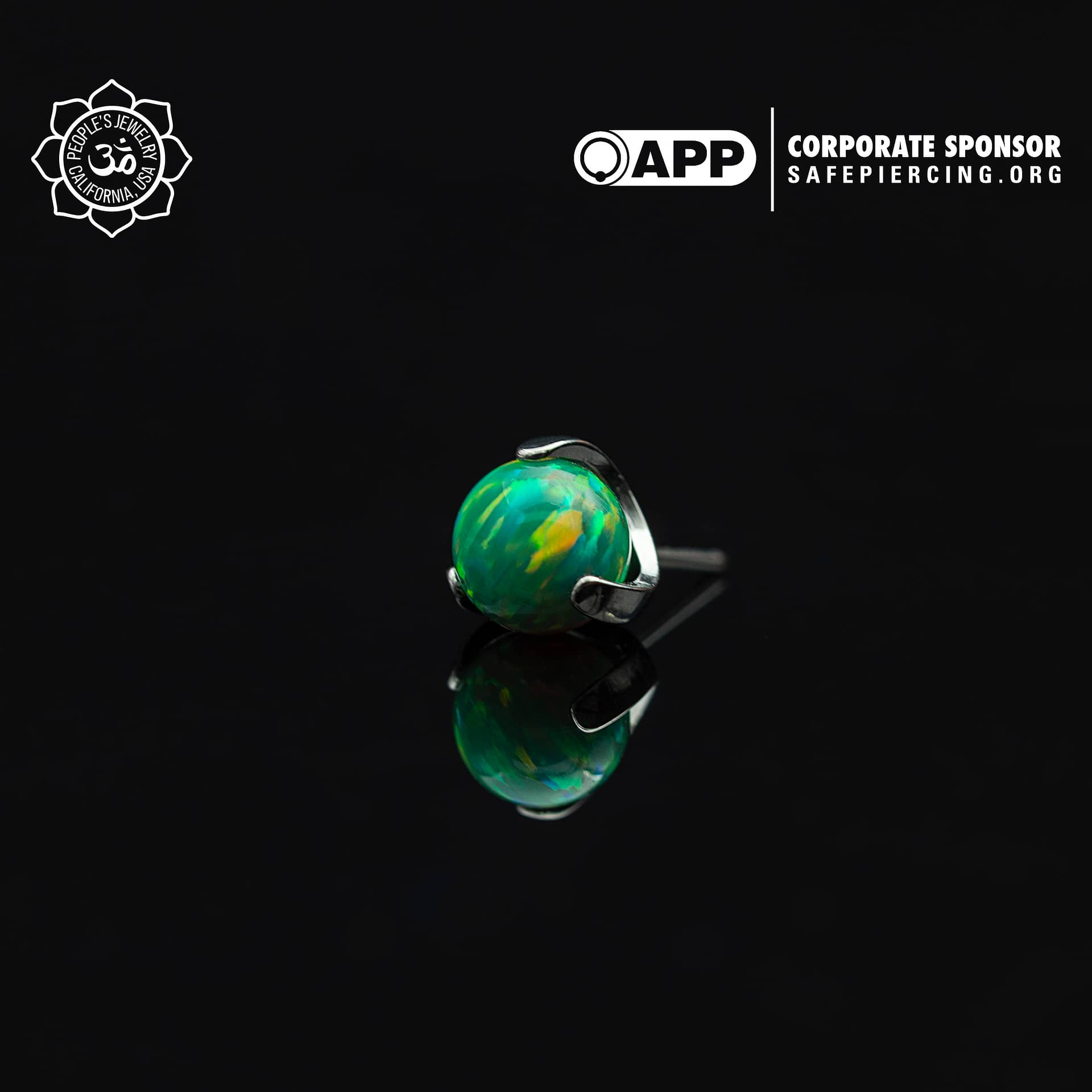 Threadless Claw-Set Opal Balls by Peoples Jewelry