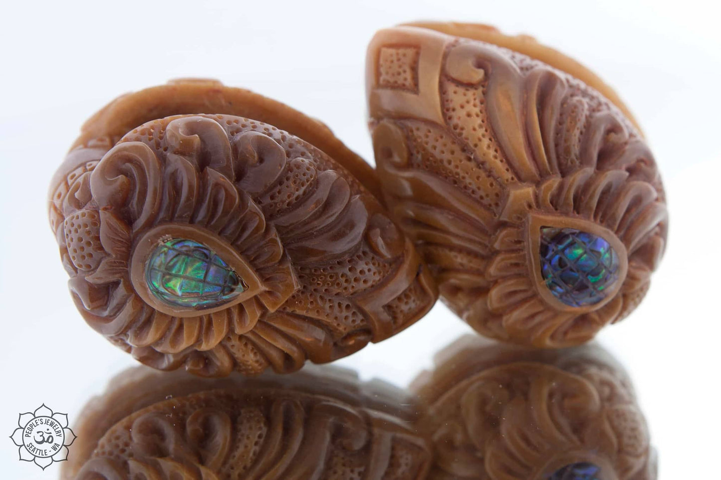 Tagua Nut Shields by Peoples Jewelry