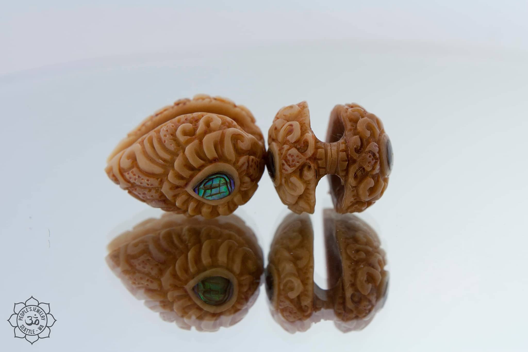 Tagua Nut Shields by Peoples Jewelry - Laughing Buddha Studios SoCal