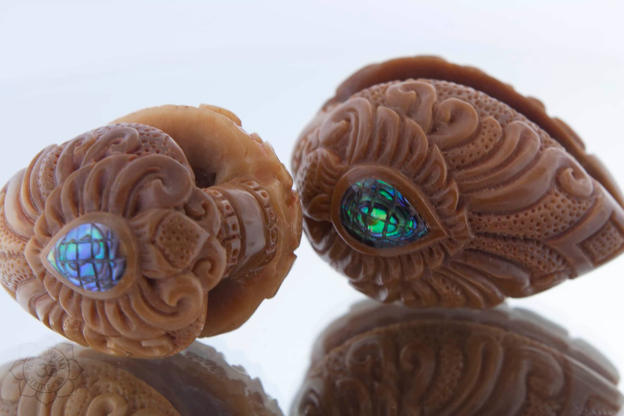 Tagua Nut Shields by Peoples Jewelry - Laughing Buddha Studios SoCal
