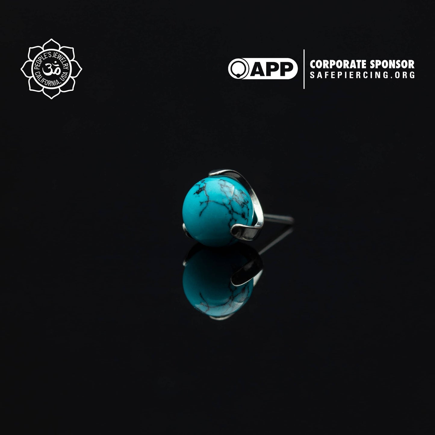 Threaded Claw-Set Natural Stone Balls by Peoples Jewelry