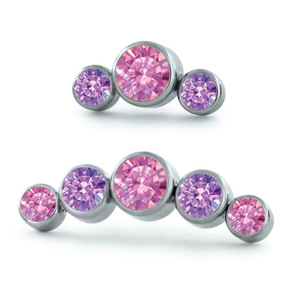 Neometal - Dreamland Bezel Set Gem Cluster - Curved