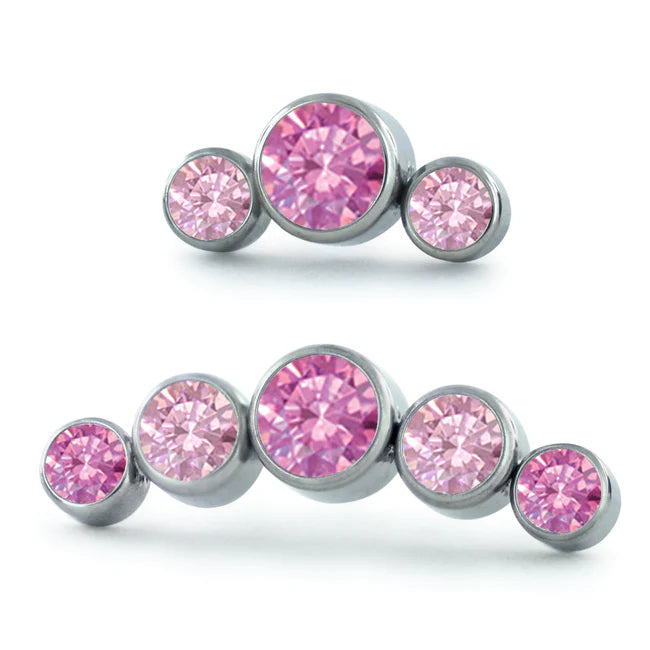 Neometal - Dreamland Bezel Set Gem Cluster - Curved