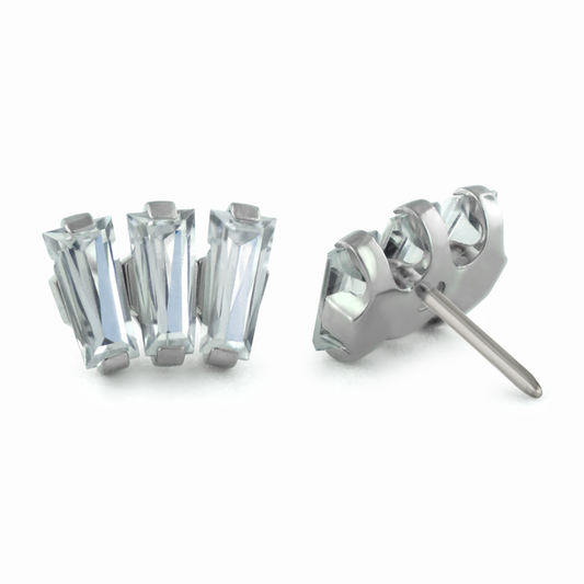 Neometal - Titanium Baguette Cut Prong Fan End