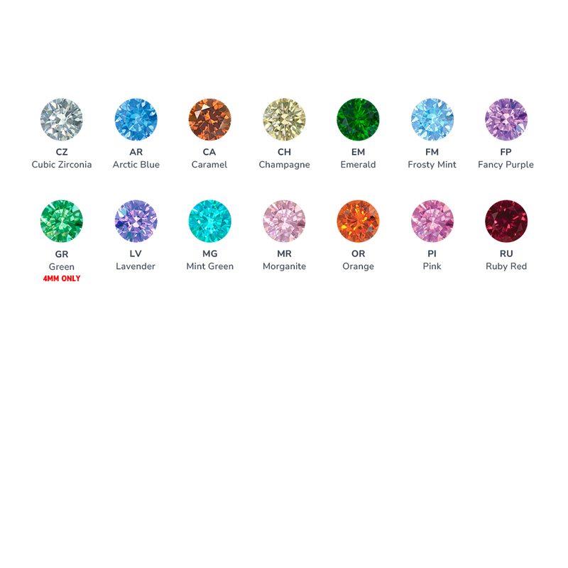 Neometal - Titanium Baguette Cut Prong Gem End