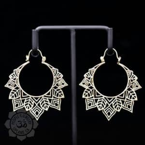 Brass Hoja Earrings by Peoples Jewelry - Laughing Buddha Studios SoCal
