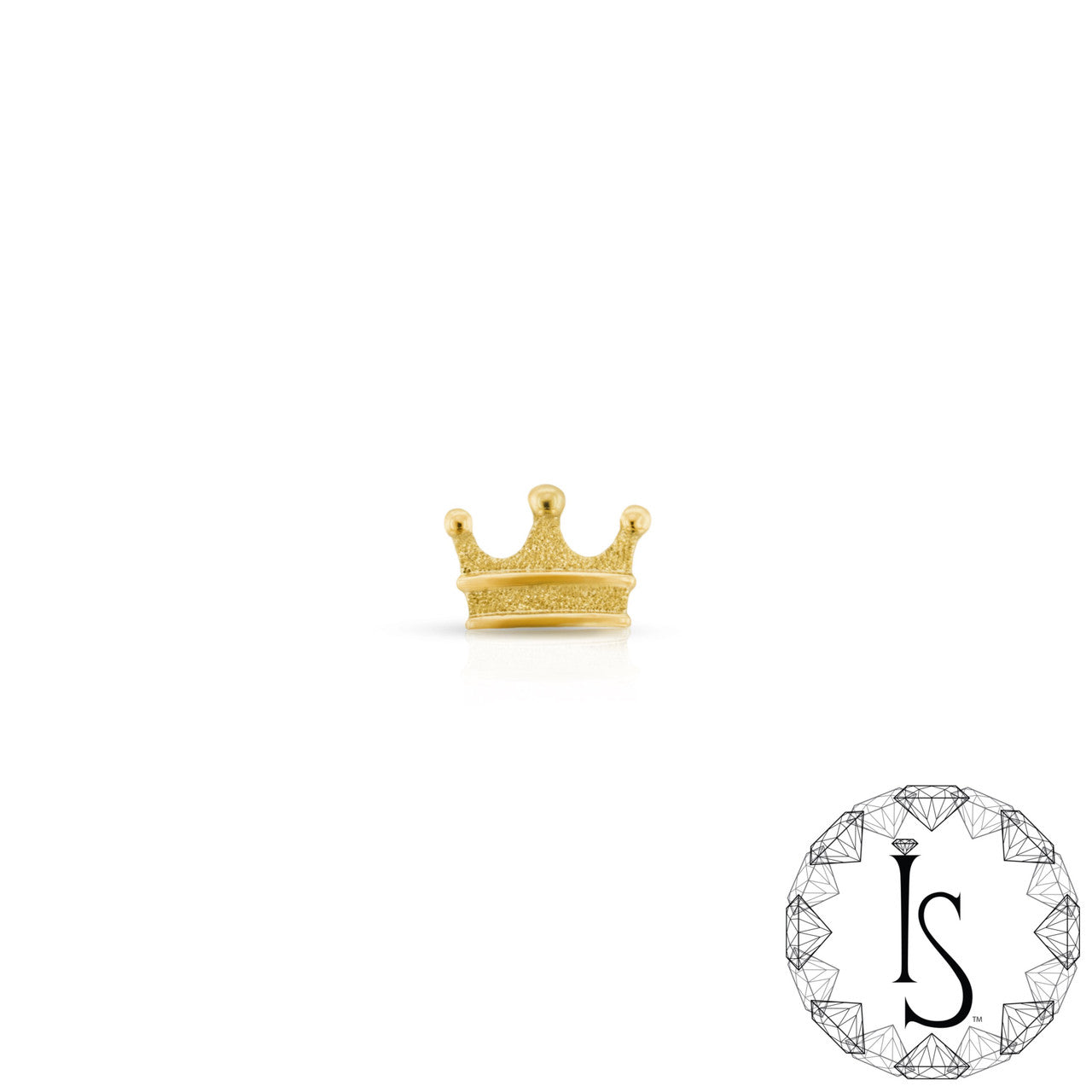 Threadless 18k Yellow Gold Crown End - Industrial Strength