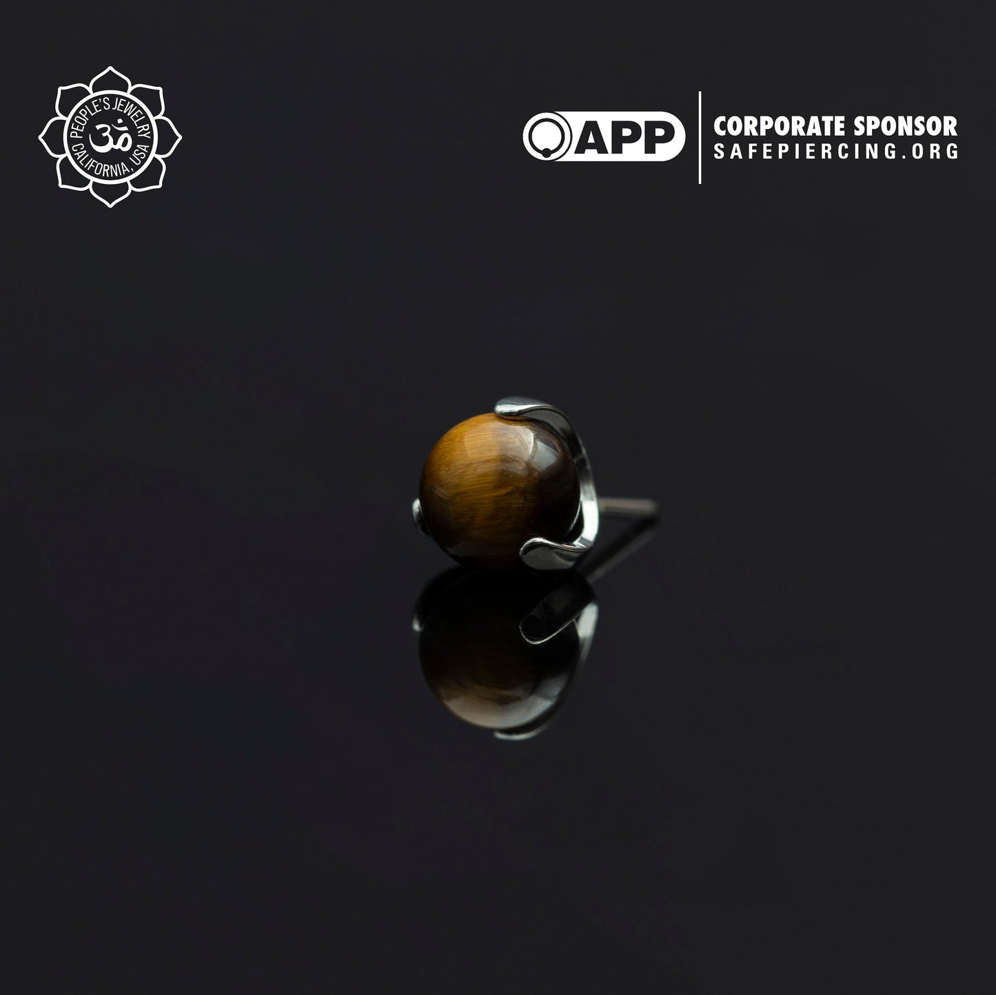 Threaded Claw-Set Natural Stone Balls by Peoples Jewelry