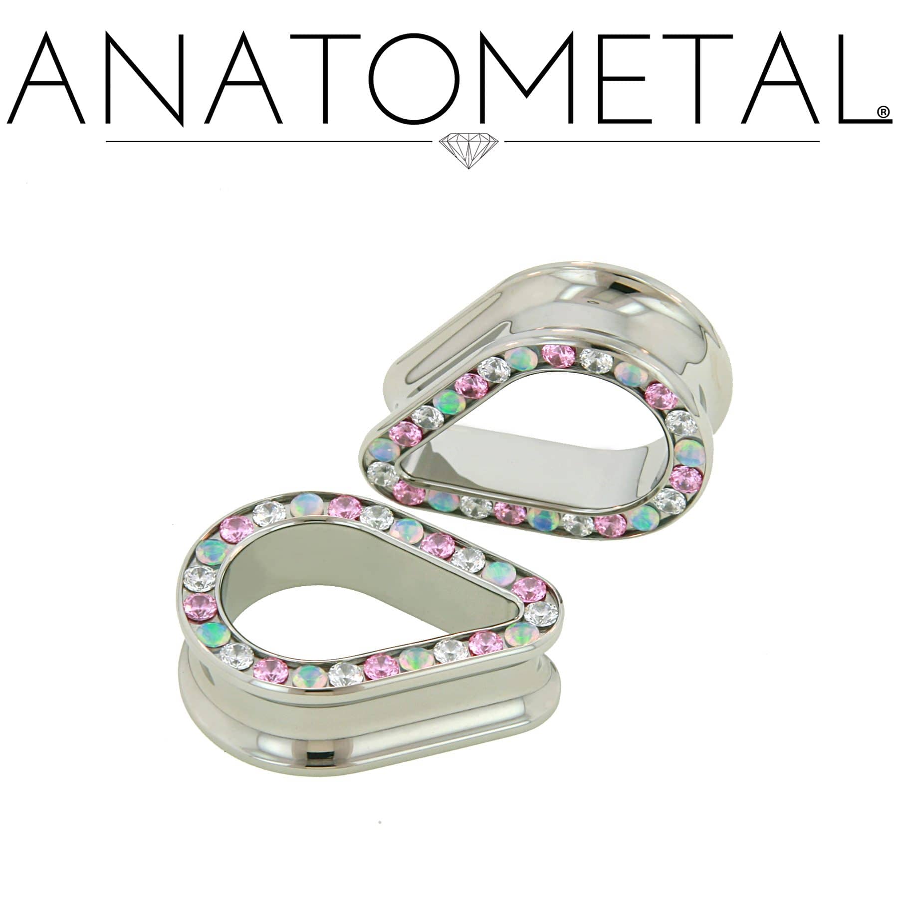 Gemmed Teardrop Eyelets by Anatometal - Laughing Buddha Studios SoCal