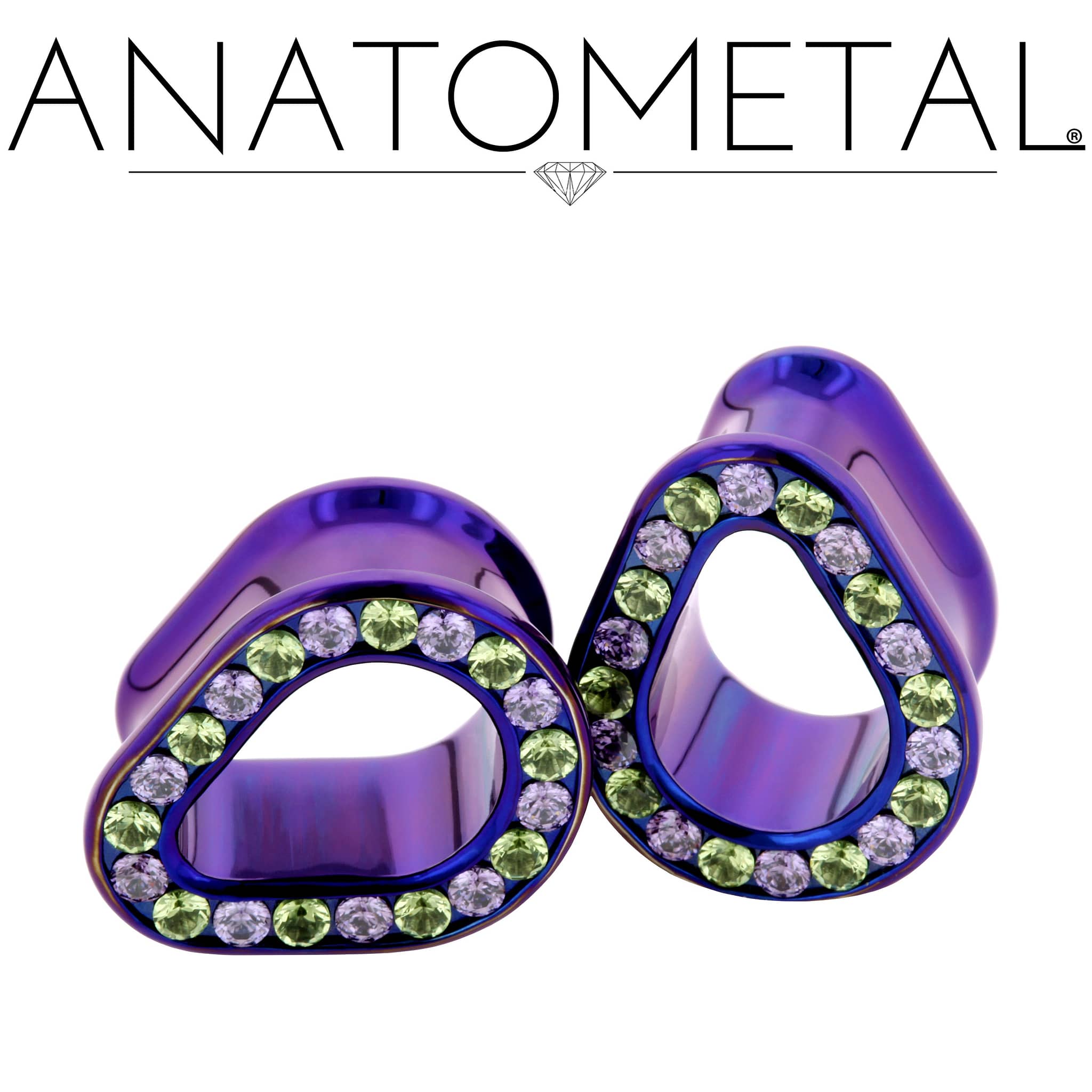 Gemmed Teardrop Eyelets by Anatometal - Laughing Buddha Studios SoCal