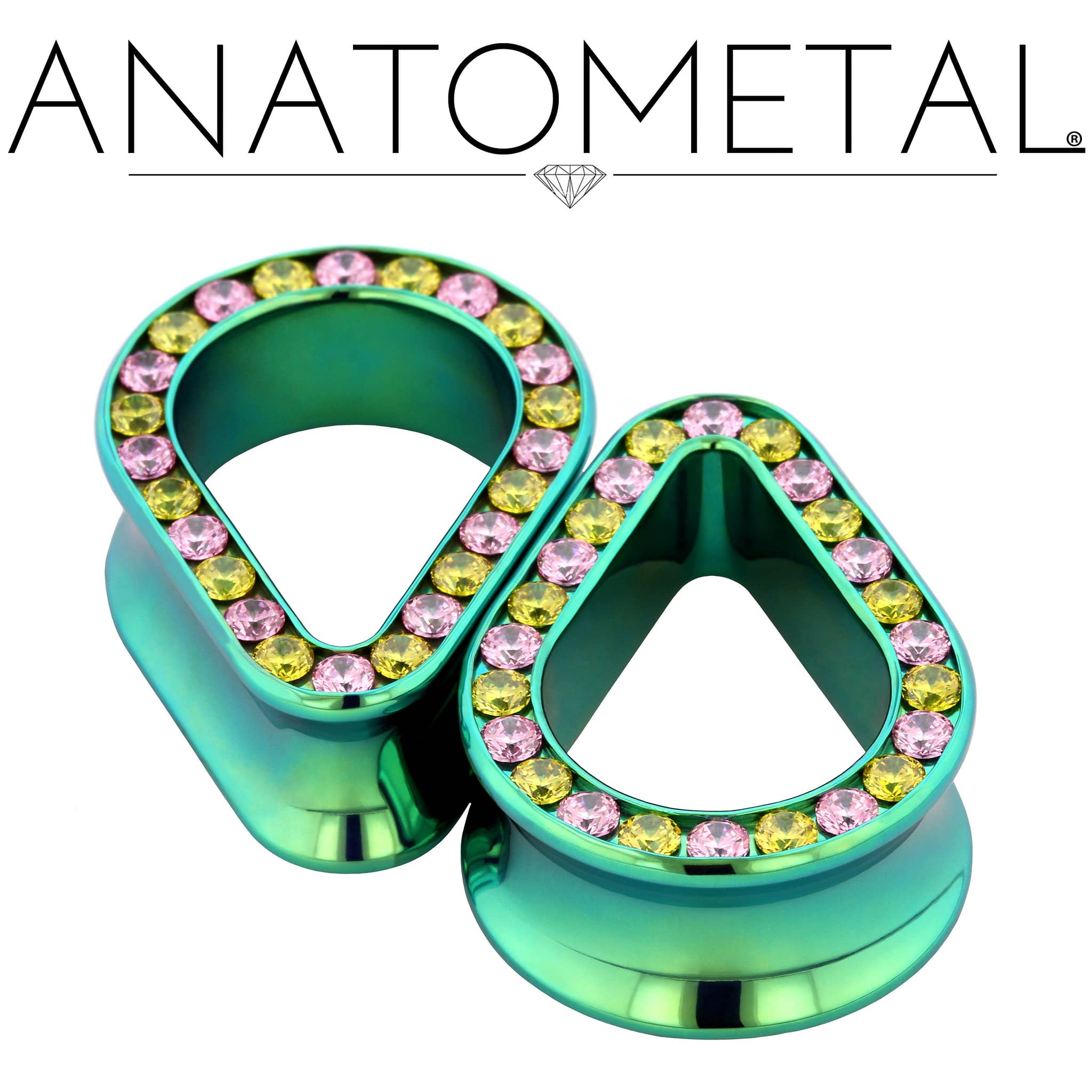 Gemmed Teardrop Eyelets by Anatometal - Laughing Buddha Studios SoCal